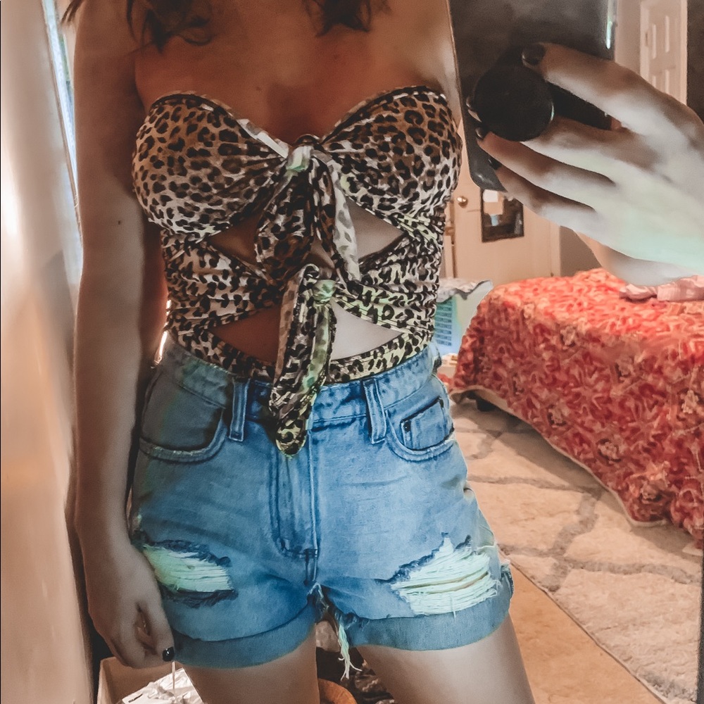 Leopard print bodysuit